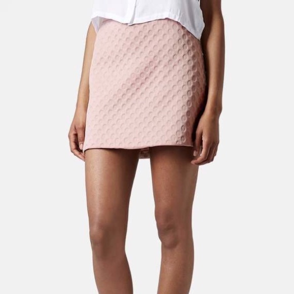 Topshop Dresses & Skirts - Topshop "foam spot" pink mini skirt